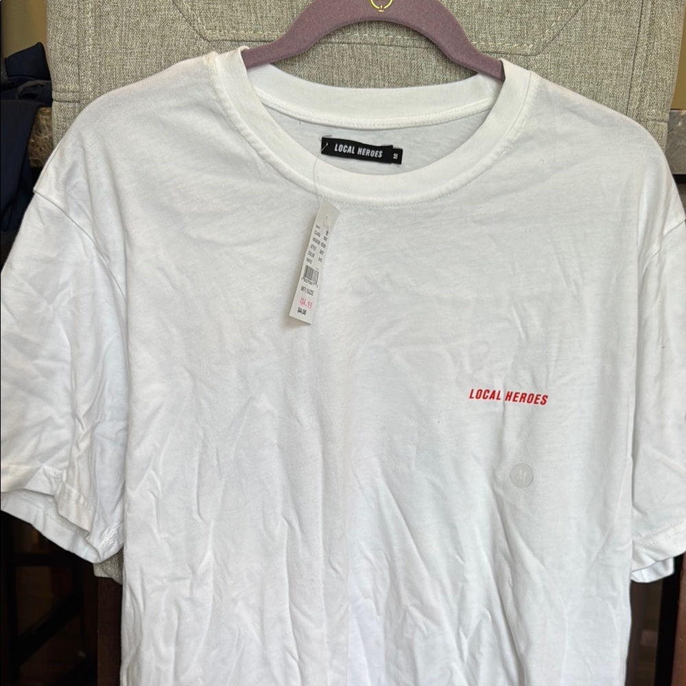 PACSUN Local Heroes NWT White T-Shirt for Men size Medium.